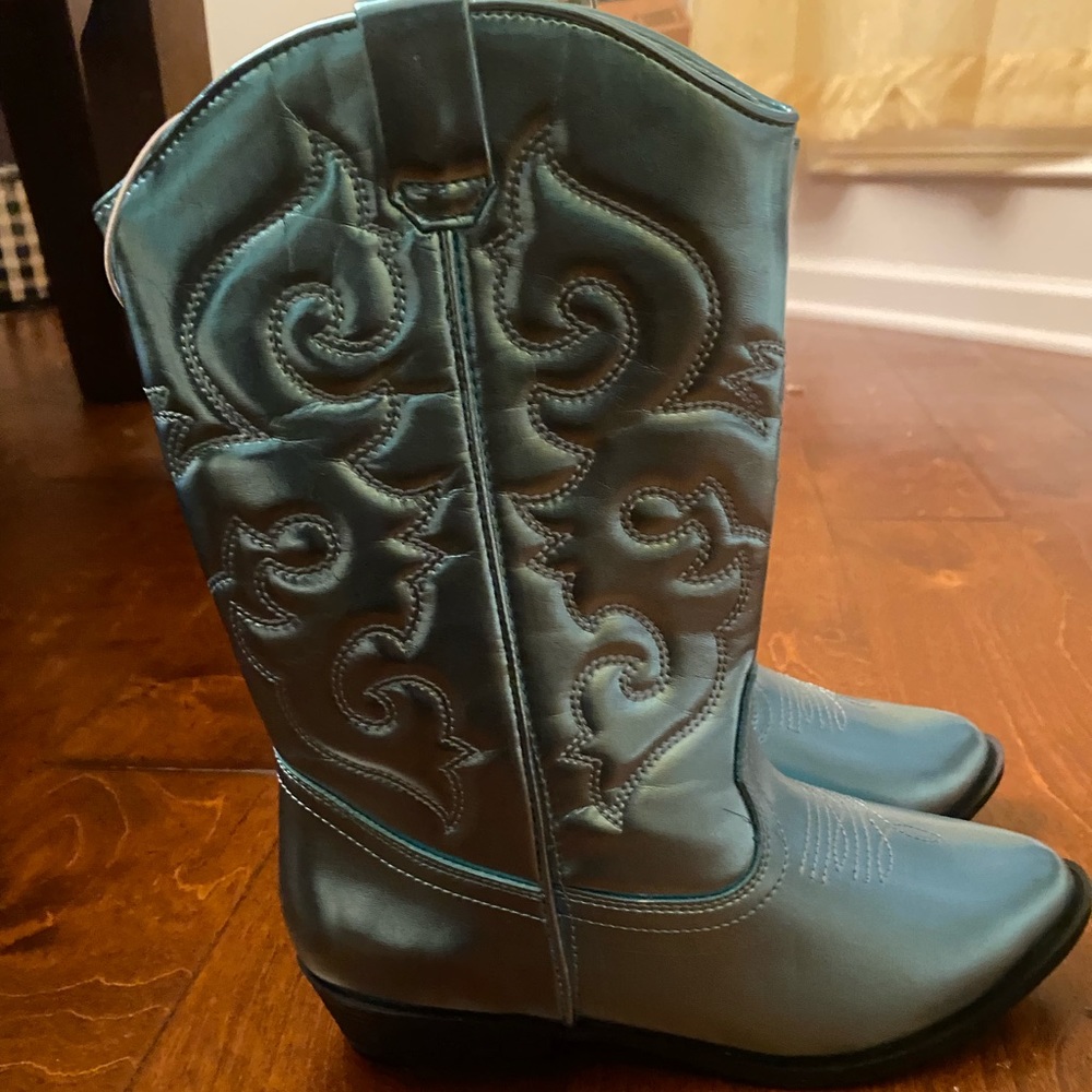 Kids metallic cowboy boot